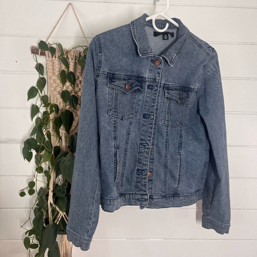 Tinsel Embroidered Jean Jacket | Size Medium